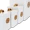 MegaChef Kitchen Food Storage & Organization White 5-Piece Canister Set